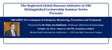 NGDI Distinguished Lectureship Seminar featuring Dr. Peter von Dadelszen