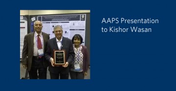 Kish Wasan Wins Global Health Award from AAPS